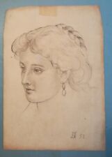  Zeichnung  Daniel Huntington (1816-1906) dame portrait 1858