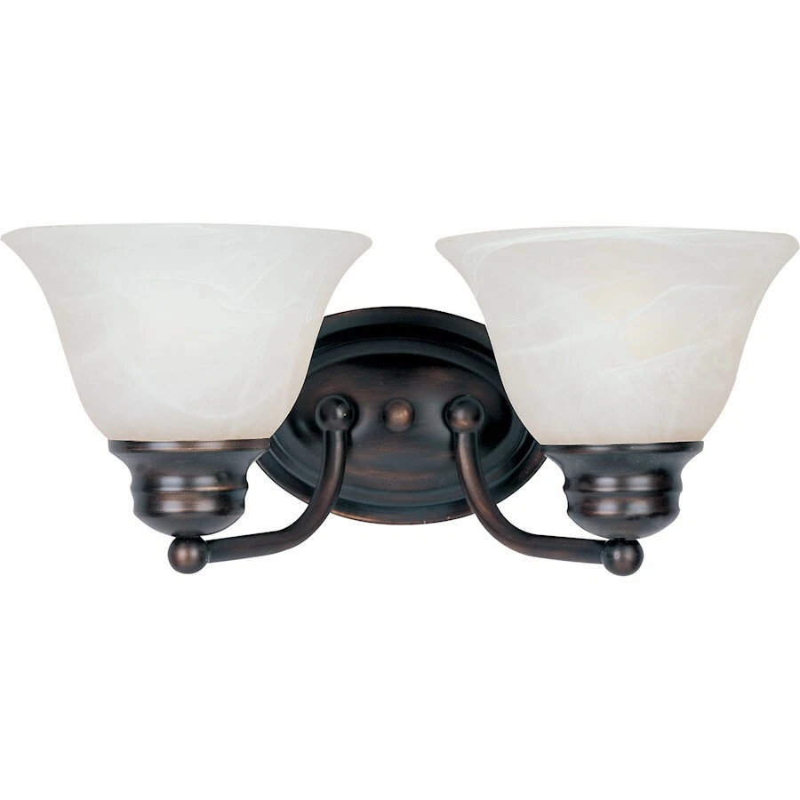 Maxim Lighting 2687MROI Malibu 2 Light Bath Vanity in Oil Rubbed Bronze