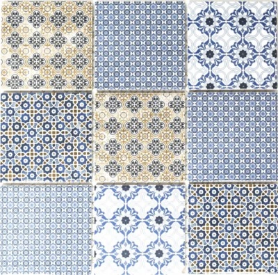 Carreau Mur En Ciment Style RÉTRO Miroir De Carreaux Cuisine 22B-1404|10Mosaïque - Photo 1/4