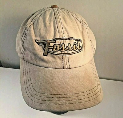 Fossil Snapback Hat Cap Vintage 1990s Unisex Lite Gray/Purple Good Condition - Image 1 of 4