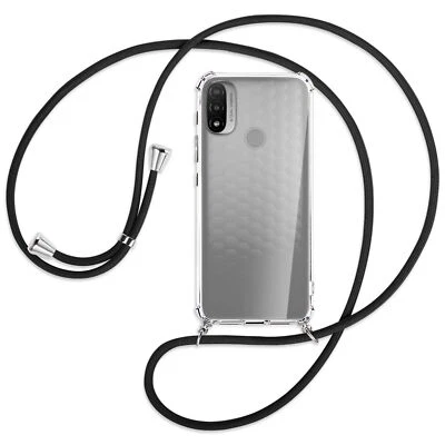 Collier pour Motorola Moto E20 (XT2155, 6.5'') noir (A) Etui Coque avec cordon - Photo 1/2