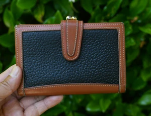 Portafoglio portamonete Coach vintage colore: nero pelle spessa - Foto 1 di 8