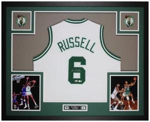 Bill Russell Autographed & Framed White Celtics Jersey Auto Hollywood Coll COA - Picture 1 of 5