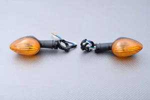 Pair of Orange Front Turn Signals YAMAHA YZF R1 YZF-R1 RN09 2002-2003 - Picture 1 of 5