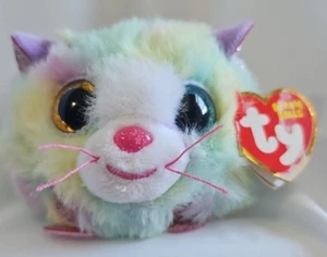 TY Beanie Balls Plush HEATHER the Cat (3 inch) w/ tag Stuffed Toy DOB April 26 - Picture 1 of 7