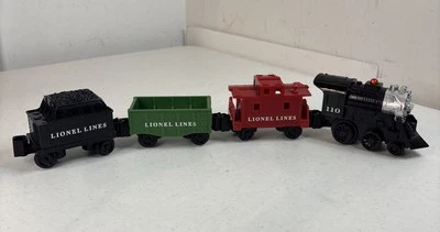 Motor de tren RC de carga Lionel Little Lines y 3 vagones locomotora de repuesto Foto 1 de 4