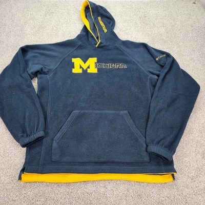 Columbia Michigan Wolverines Sudadera con Capucha Para Hombres XL Polar Pullover Sudadera Foto 1 de 4