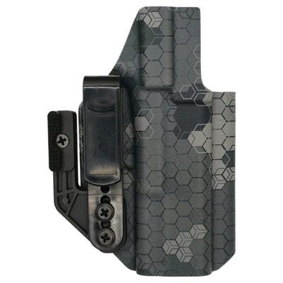 Inside-the-Waistband (IWB) Tuckable Kydex Holster - Hexcamo Gray - Optic Ready - Image 1 of 4