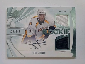 2013-14 Upper Deck SPX SETH JONES #207 DUAL JERSEY ROOKIE AUTO /249 - Picture 1 of 2