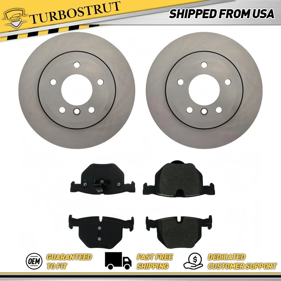 Kit de pastillas de freno rotores de freno traseros OE para BMW 528xi 535xi 2008 3,0 L Foto 1 de 1