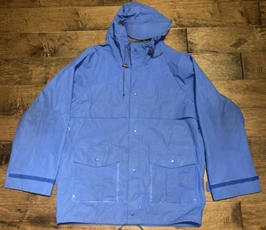 Vintage Pro Rainer Blue Rain Jacket With Hood Commercial Rain Gear size Medium - Bild 1 von 7
