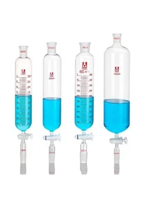 25ml-1000ml Borosilicate Cylindrical Separating Funnel Chemistry Glassware - Picture 1 of 12