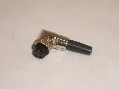 OPEK C-4RUB 4 PINES HEMBRA ÁNGULO RECTO MICRÓFONO CONECTOR ENCHUFE con BOTA Foto 1 de 2