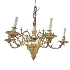 Lustre Modèle Hollandais En Bronze, XIXème Siècle - Picture 1 of 14