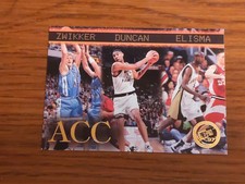 1997 Press Pass Tim Duncan Rookie ACC Trip San Antonio Spurs RC #41