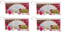 4 X Shopkins Soft Rounded Bristle Kid Child Toothbrush Travel Cap Pouch Kit 