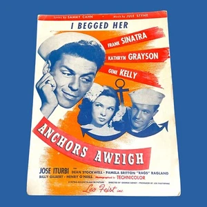 I Begged Her Sheet Music Anchors Aweigh Frank Sinatra Gene Kelly Grayson Feist - Picture 1 of 3