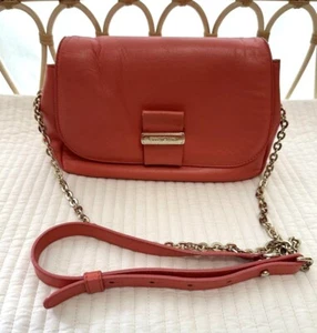 See by Chloe Shoulder Crossbody Bag Red Pink Chain 24x14cm USED - Picture 1 of 12