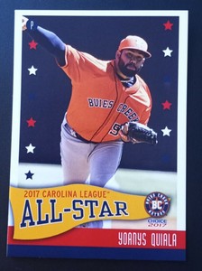 2017 Choice Carolina League All-Stars Yoanys Quiala RD #30 Buies Creek Astros 