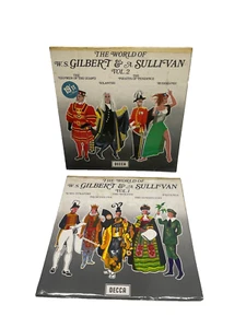 Vintage Gilbert & Sullivan: The World of Gilbert & Sullivan Vol 1\2 Lps Decca - Picture 1 of 5