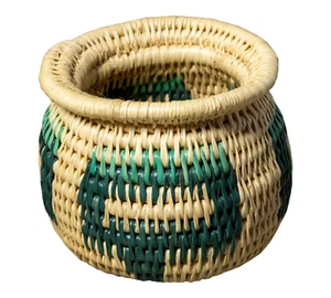 Türkis-weißer Regenwald Vintage Korb - Bild 1 von 9