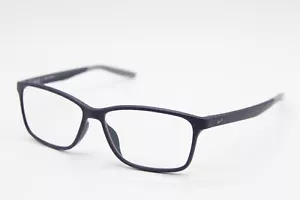 NEW NIKE 7118 413 NAVY BLUE GREY AUTHENTIC EYEGLASSES 57-14 - Picture 1 of 4