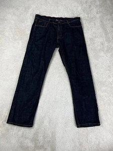 Qruel Jeans Mens 40 Blue Denim Pants Baggy Straight Leg Street Wear 40 X 32 - Picture 1 of 19