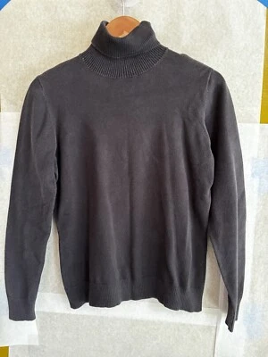 Vintage Women’s Lands End Turtleneck Sweater Black S 100% Cotton workwear nice - Image 1 of 4