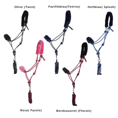 L-Sport weich gepolstertes Knotenhalfter Set mit Führstrick - Bild 1 von 4