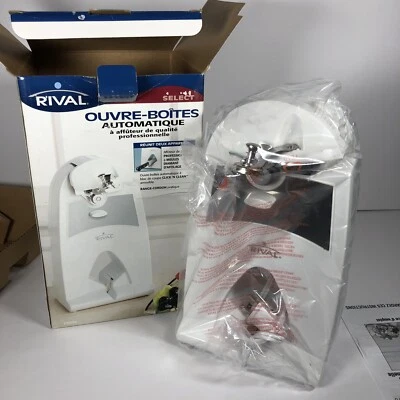 Abrelatas Automático Rival con Afilador de Cuchillos Modelo CN770 Nuevo Caja Abierta Blanco Foto 1 de 4