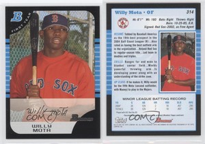 2005 Bowman First Year Willy Mota #314 Rookie RC