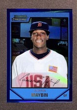2007 Bowman Draft Chrome Picks Blue Refractor #BDPP107 Cameron Maybin /199