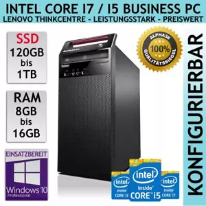 Lenovo Thinkcentre E73 Stromspar PC bis Intel Core i7 4770s 1TB SSD 16 GB DDR3 - Bild 1 von 7