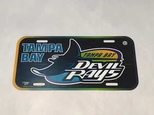 Vintage 1997 Tampa Bay Devil Rays Plastic License Plate Sign WinCraft Sports MLB - Picture 1 of 4