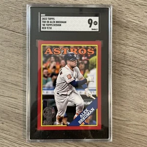 Alex Bregman 2023 Topps Series 1 1988 Topps Red Parallel 9/10 SGC 9 - Picture 1 of 2