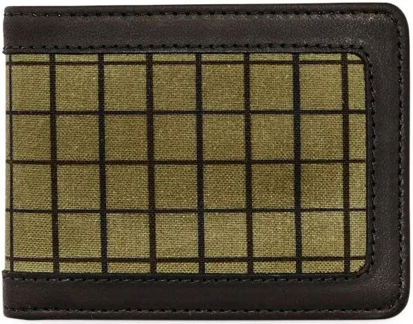 Filson Tin Cloth Outfitter Wallet 20242583 MADE IN USA Flyway Green Bridle Card - Image 1 of 4