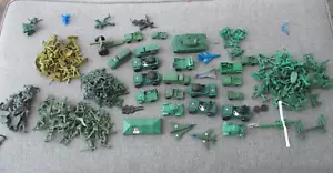 Vintage Plastic Toy Soldier Army Cars Jeep Tanks Helicopters HONG KONG - Picture 1 of 23