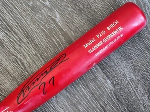 Vladimir Guerrero Jr. Game Used Signed Chandle Bat Sz 34 Toronto Blue Jays 2024 - Picture 1 of 15