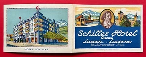 Reklame Karte Luzern Lucerne Schweiz um 1930 Hotel Schiller    ( 151703 - Bild 1 von 2