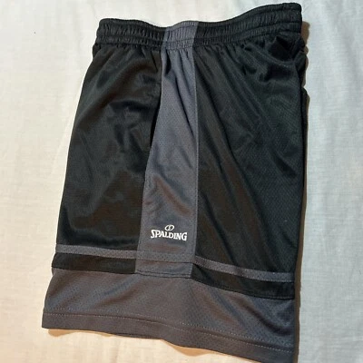 Шорты мужские Spalding черные серые размер маленькие карманы регулируемая талия - Изображение 1 из 4