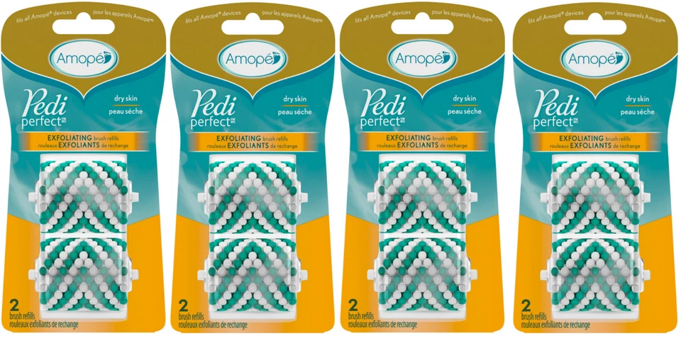Amope Pedi Perfect Exfoliating Brush Refills for Dry Skin, 2 Refills (4 Pack) - Image 1 of 1