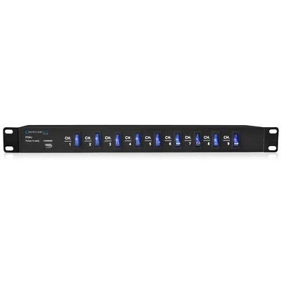 TPro Electric Rack Mount Power Strip w/ 9 Power Switches & 5V USB Charging Port
