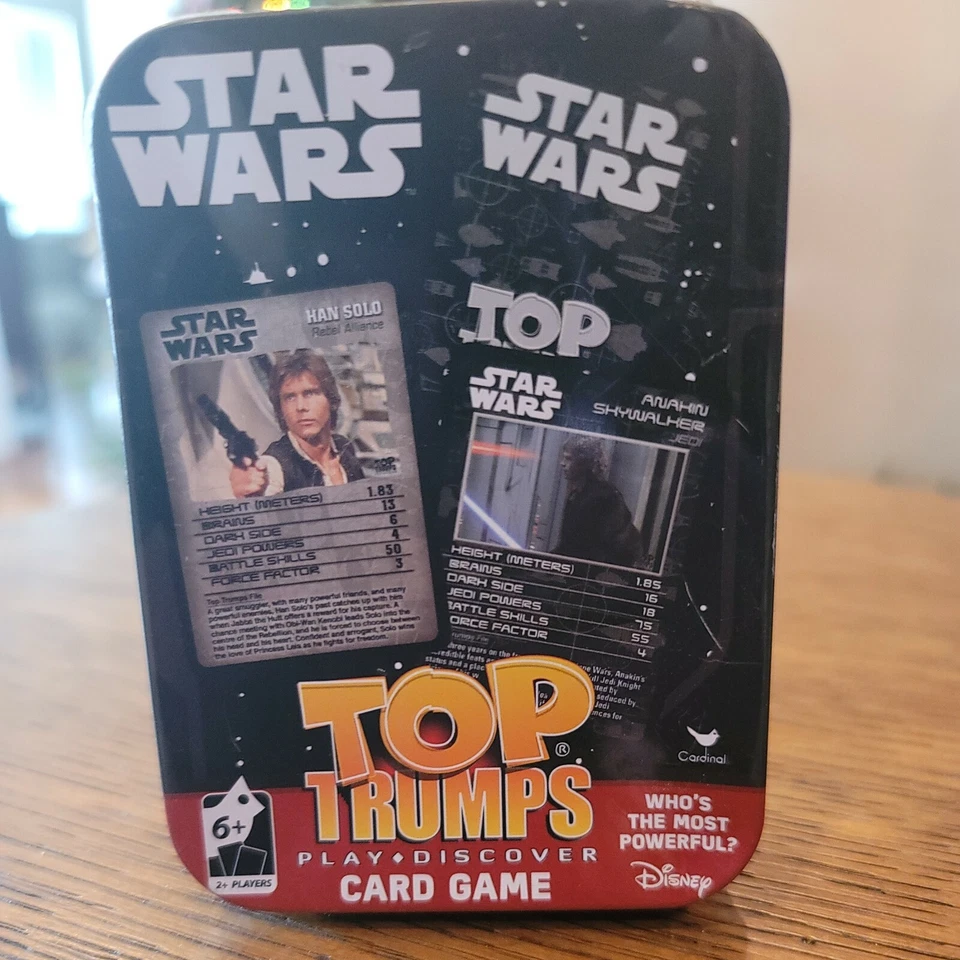 Tin Case Disney Top TRUMPS Star Wars Edition Card Game