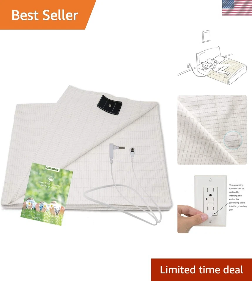 Natural Wellness Grounding Sheet with Silver Fiber - 27 x 52 Inch Convenience - Image 1 of 4