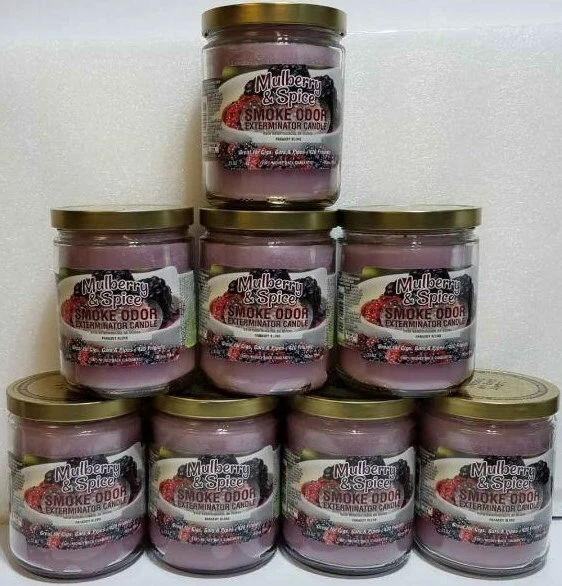 Smoke Odor Exterminator Candle 13 oz Jar Mulberry & Spice