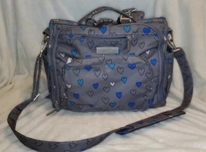 Borsa pannolini Ju Ju Be BFF RAD HEARTS blu grigio zaino messenger tracolla usata in ottime condizioni!! - Foto 1 di 12