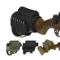 Portable Adjustable Tactical Butt Stock Rifle Cheek Rest Pouch Holder Pack