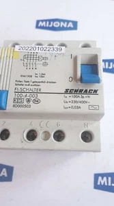 INTERRUPTOR SCHRACK FI 100 4 003 230 400V 0,03A - Imagen 1 de 9