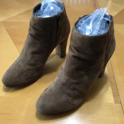 "Botines Geox para mujer óxido/marrón 4"" tacón cremallera al tobillo (D44L1B) EU 40 US 10" Foto 1 de 4