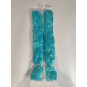Neu ohne Etikett Jumbo geflochtenes Haar 2er-Pack türkis 24 Zoll - Bild 1 von 6